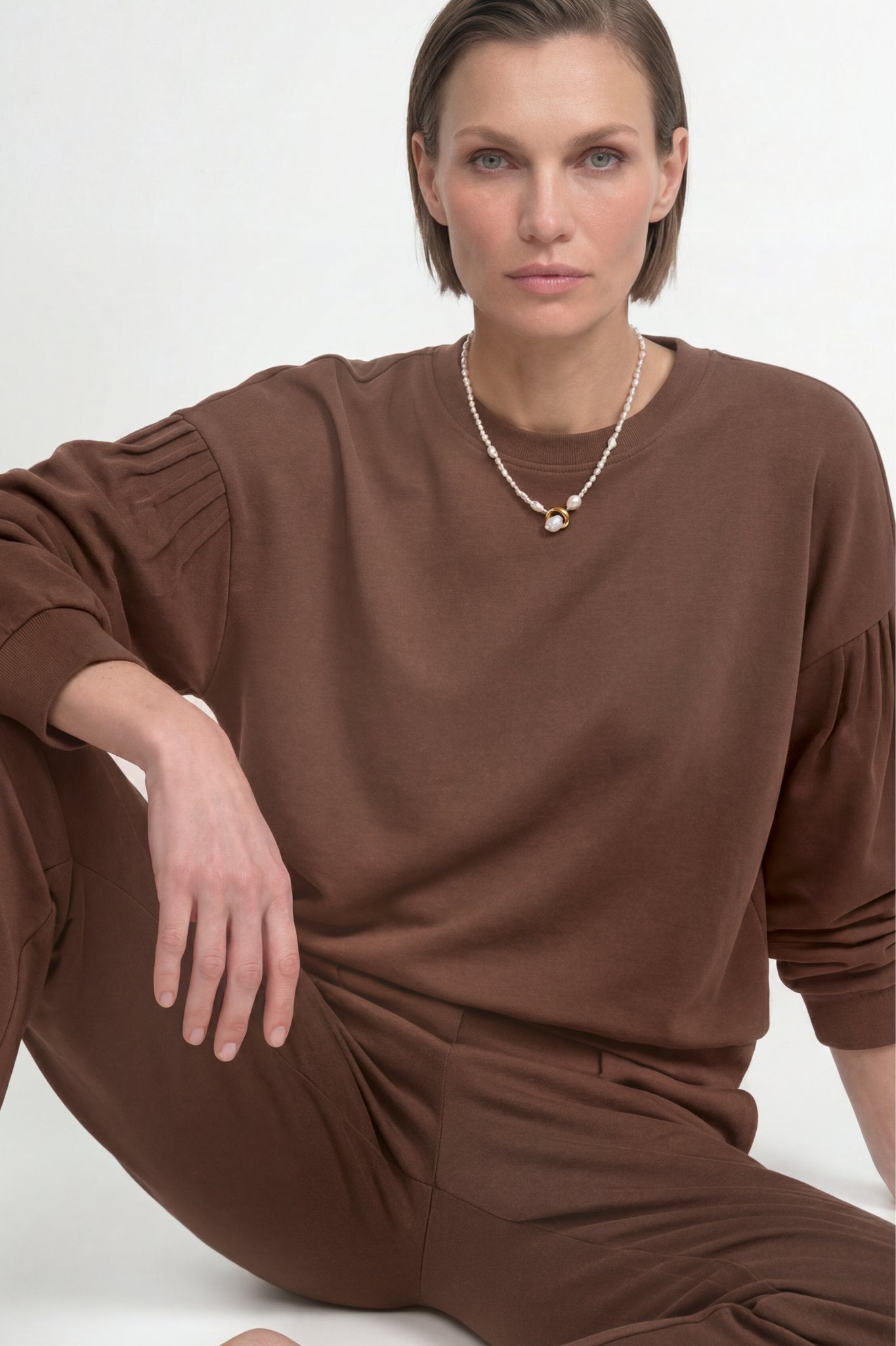 Sweatshirt mit Raffung