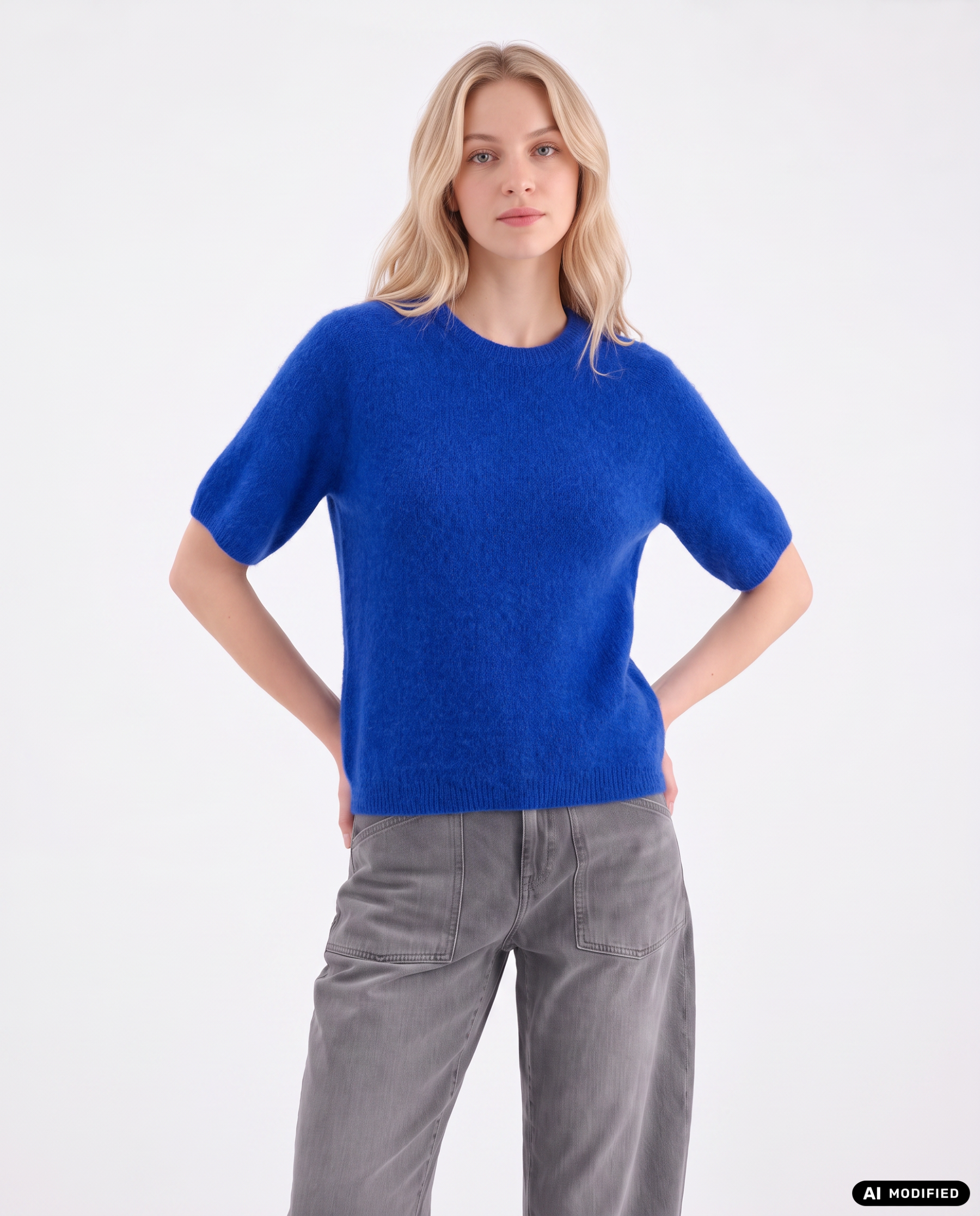 Goose Flash Strickpullover Blau
