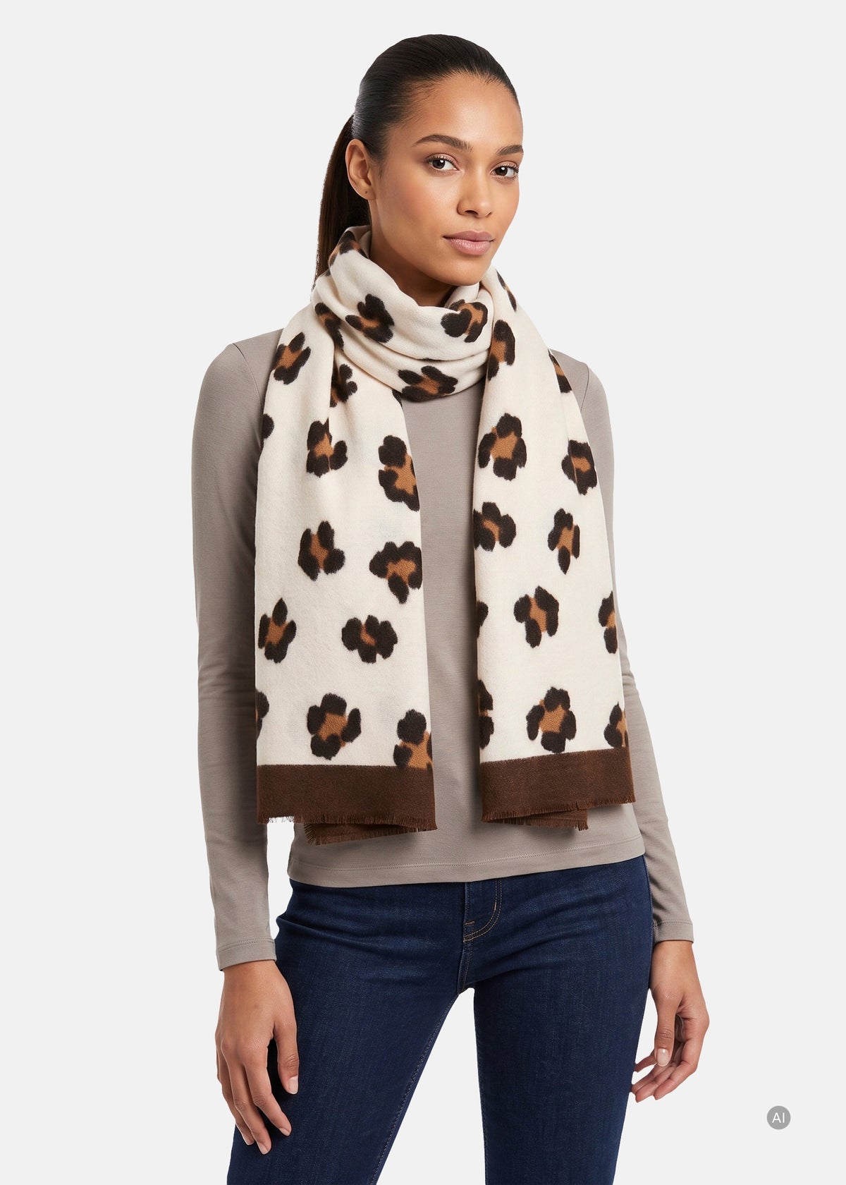 Schal mit Print