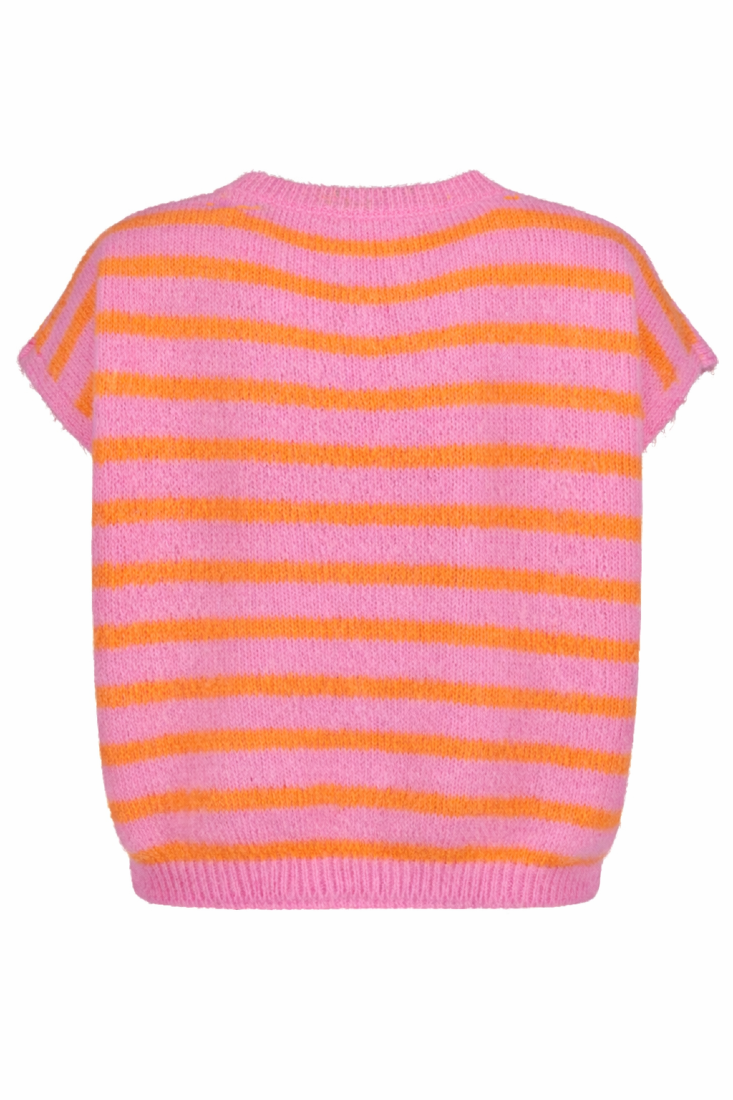 Strickweste mit Streifen