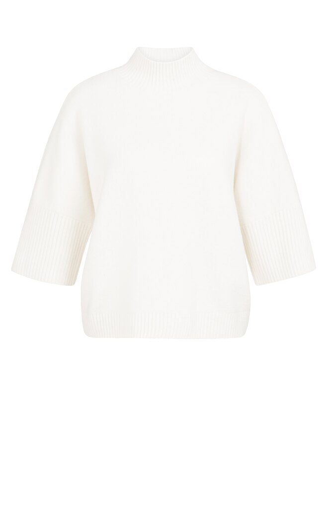 Yaya Strickpullover Snowfall White Melange