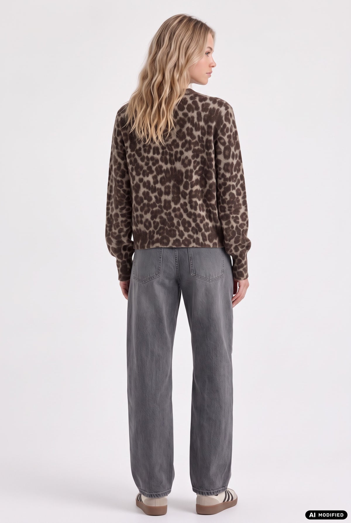 Strickjacke mit Animal-Print
