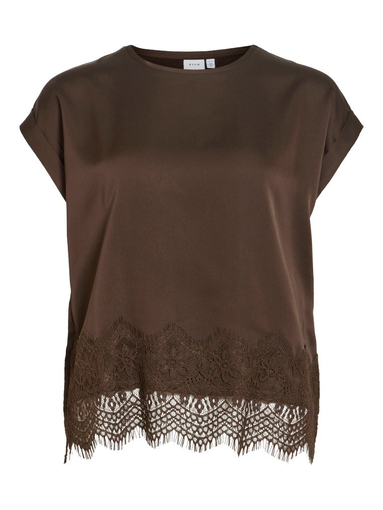 VILA Blusen Coffee Bean