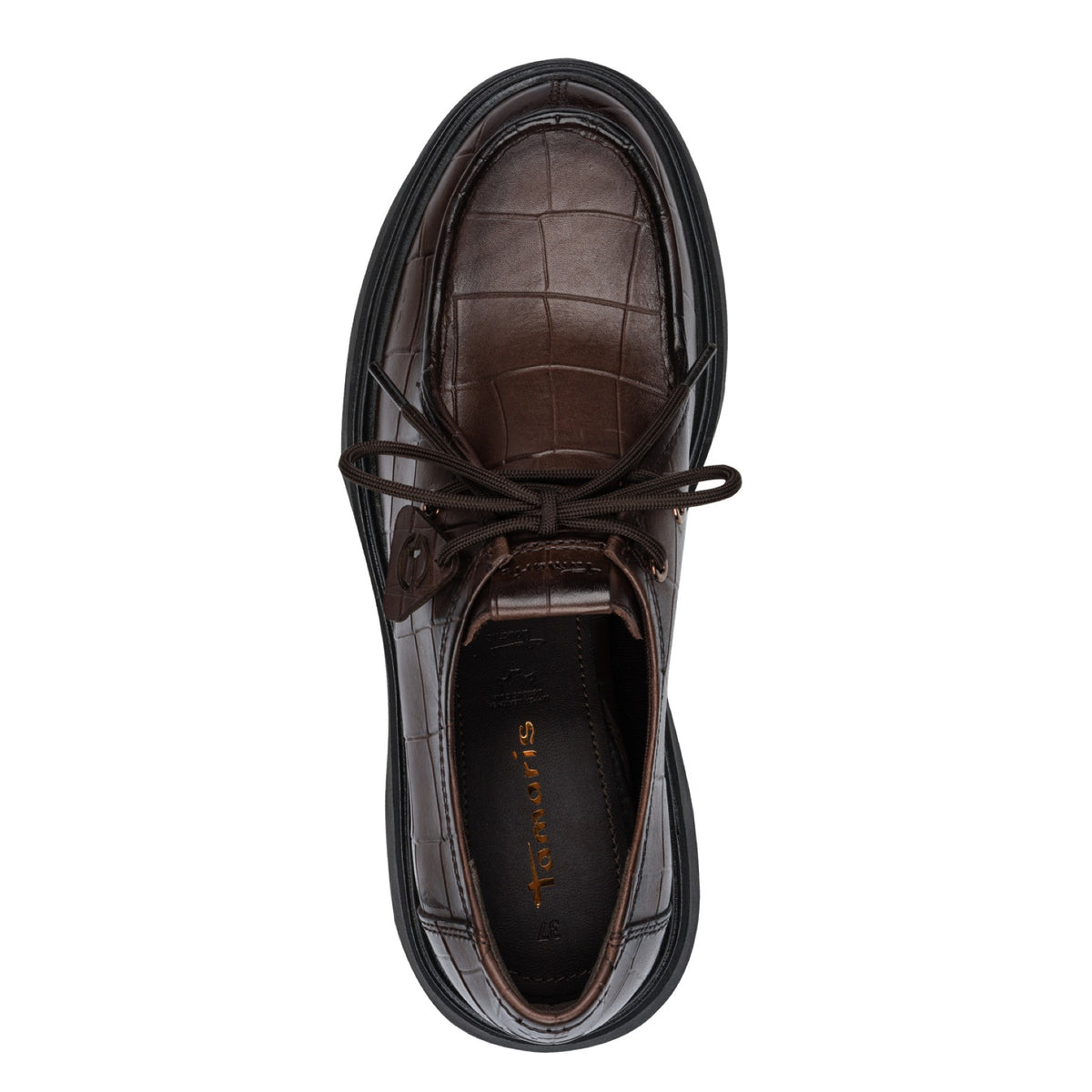 Lederschuh mit Prägung