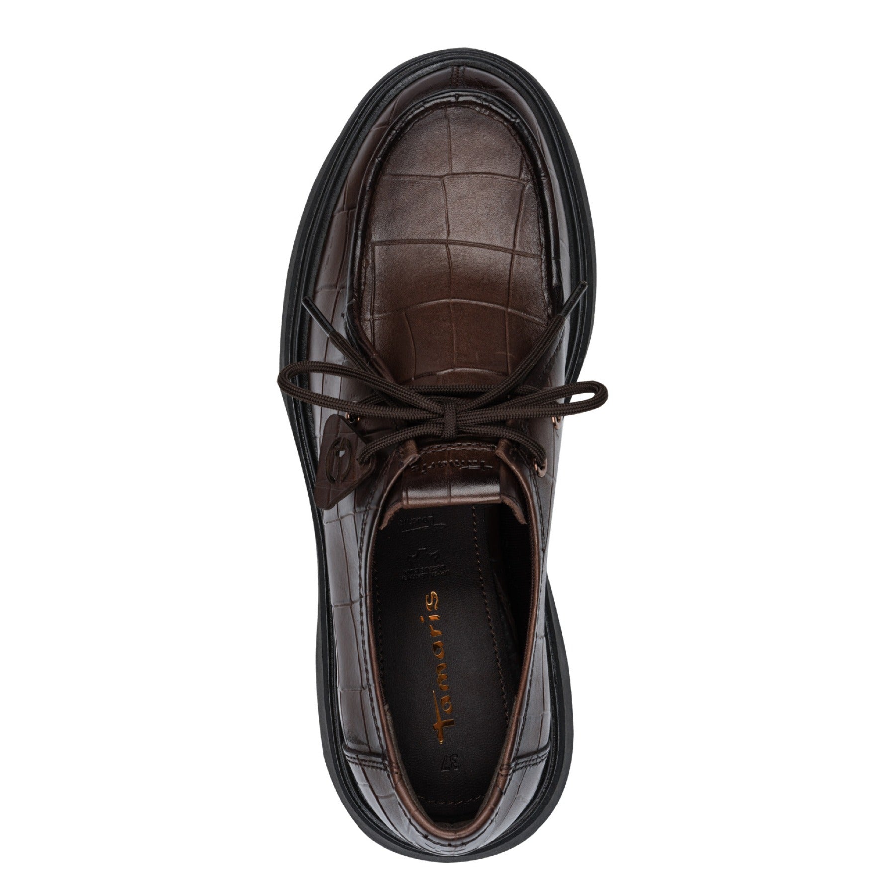 Lederschuh mit Prägung