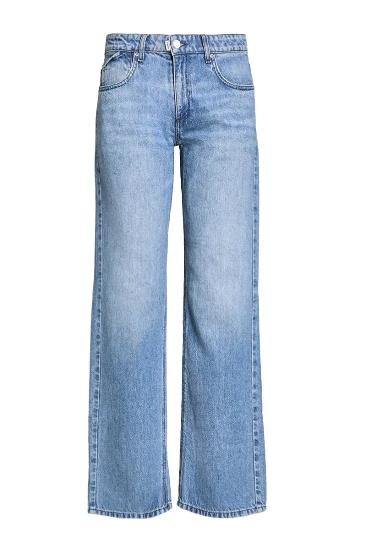 PNTS Wide Leg  Bleached Indigo