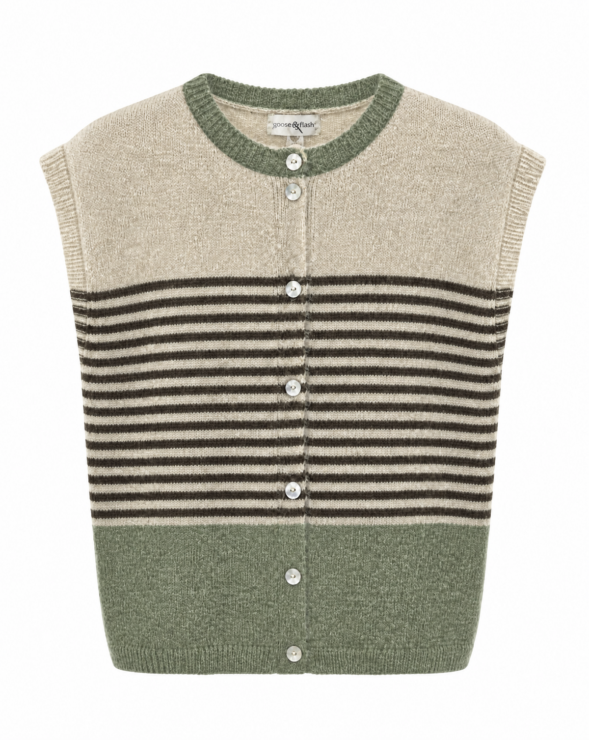 Strickweste mit Streifen