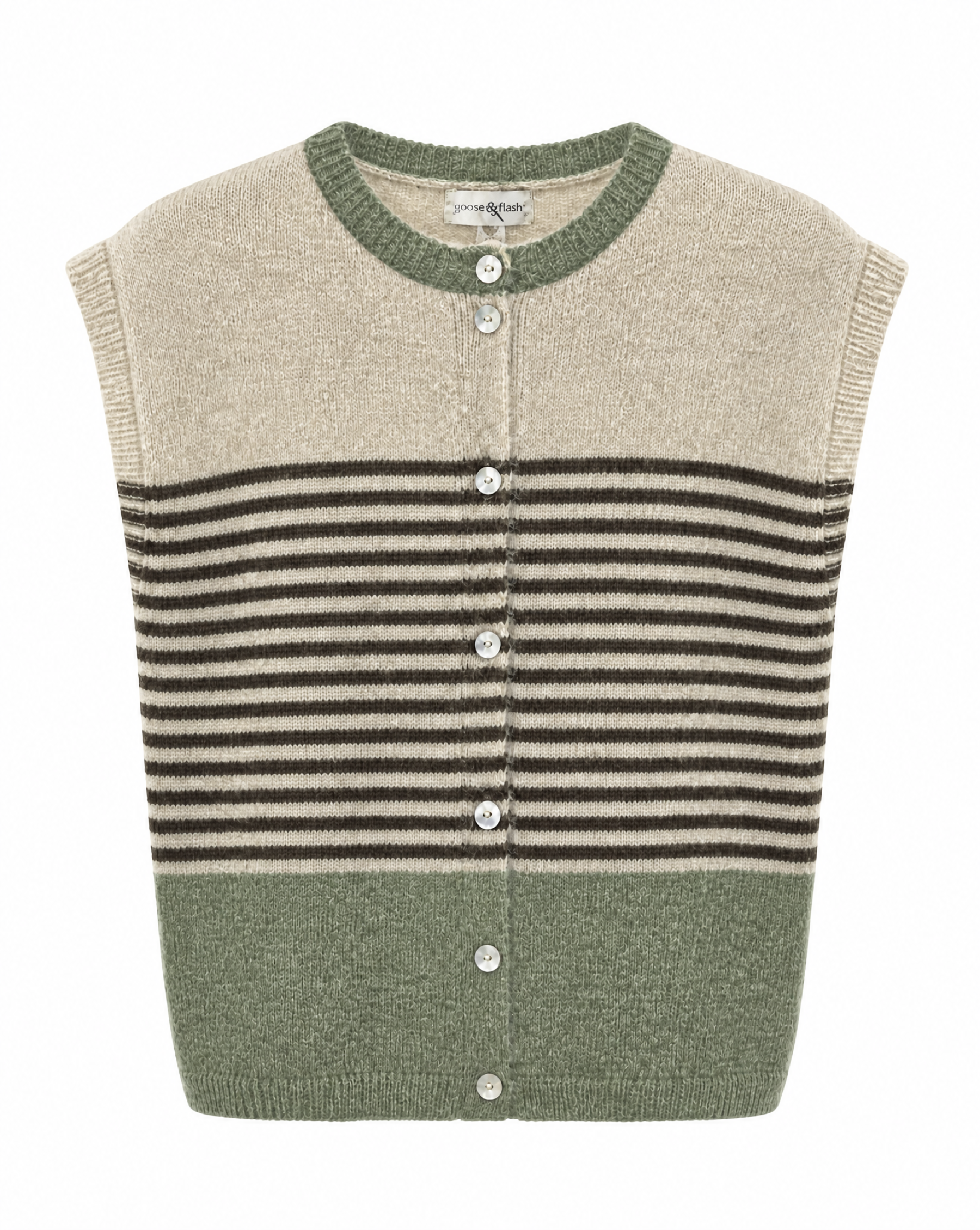 Strickweste mit Streifen