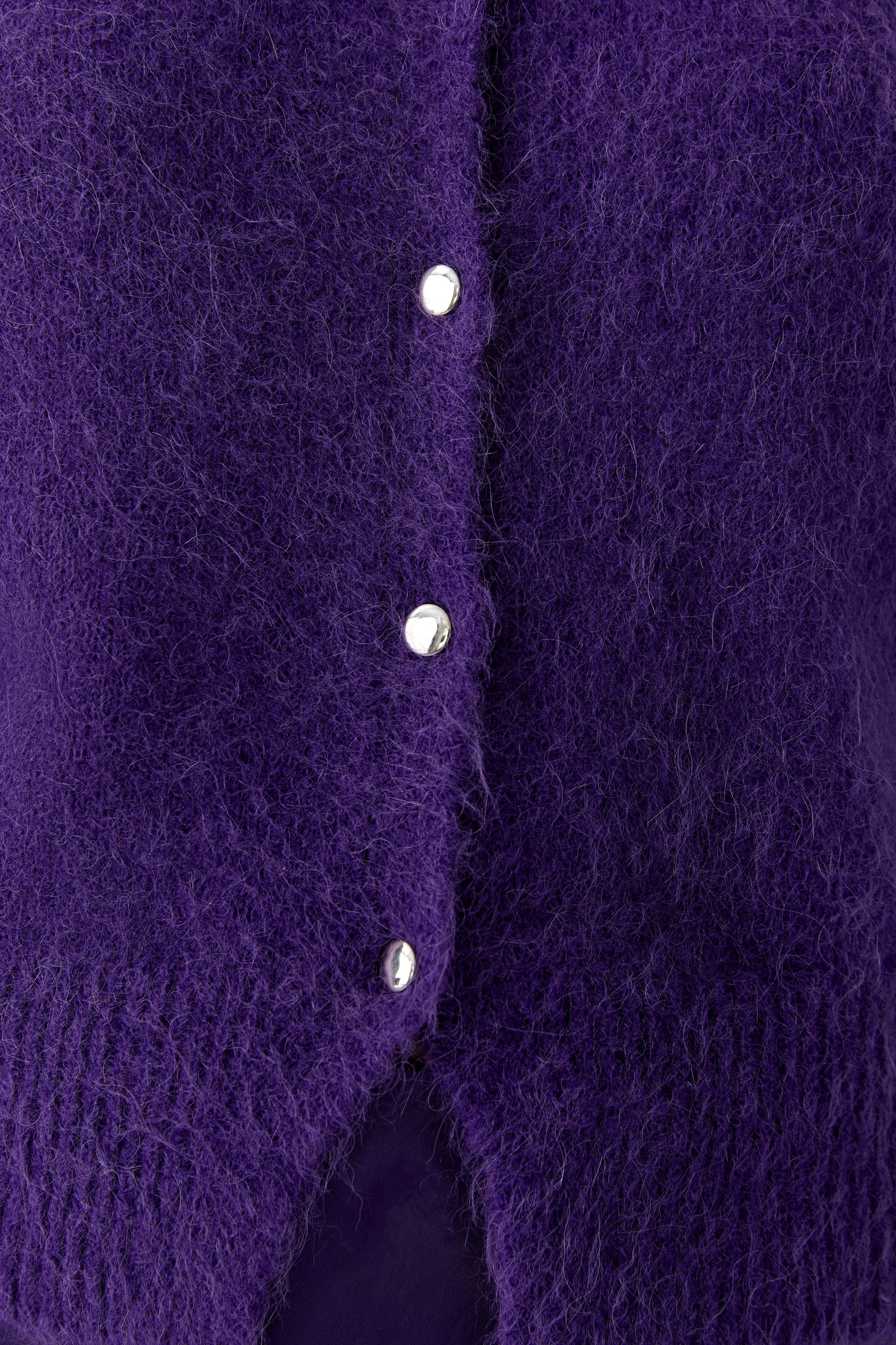 Strickjacke mit Rollkante