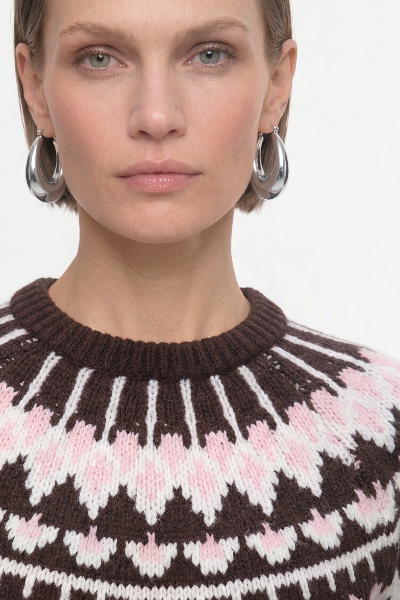 Strickpullover mit Abstraktem-Muster