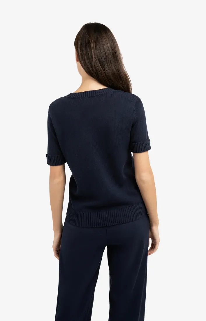 Yaya Strickpullover Navy Blazer Blue