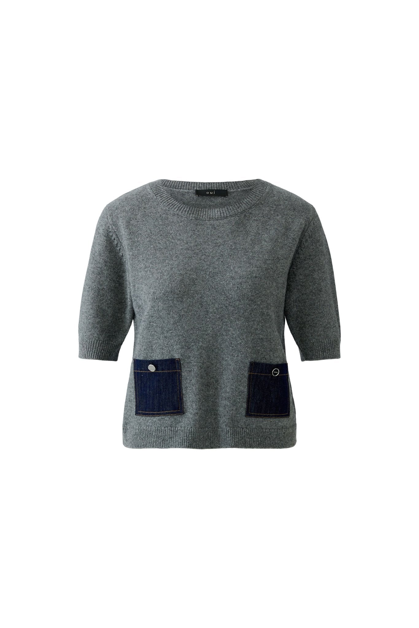 Oui Strickpullover Grey