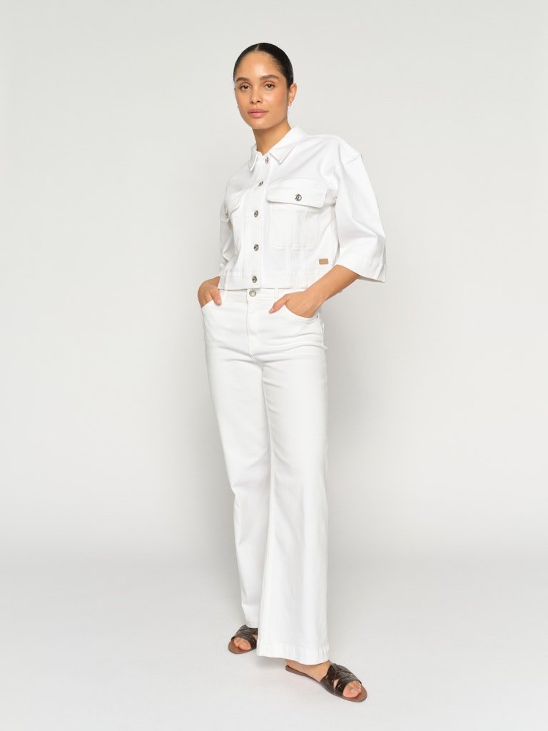 Mos Mosh Flared Leg Bright White