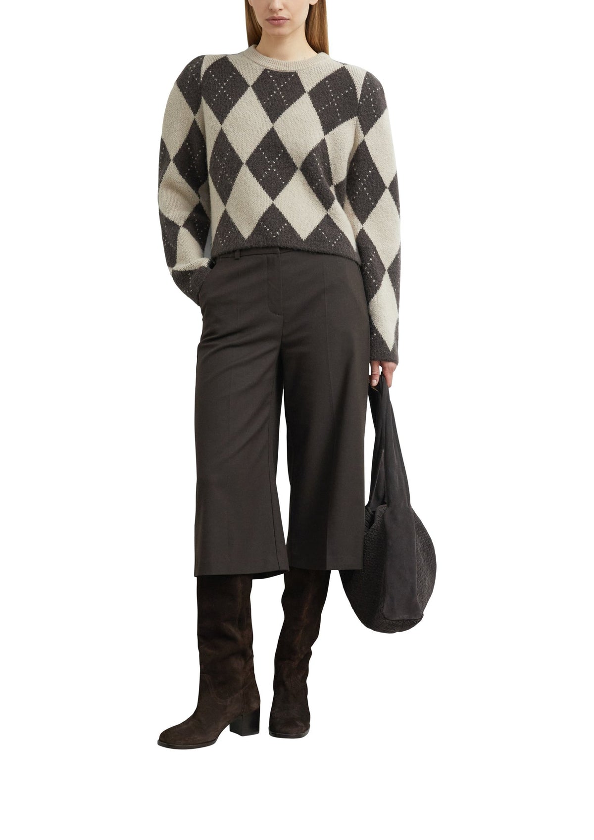 Strickpullover mit Rauten-Muster