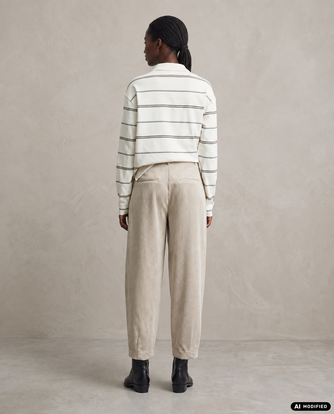 Cordhose mit Formbund