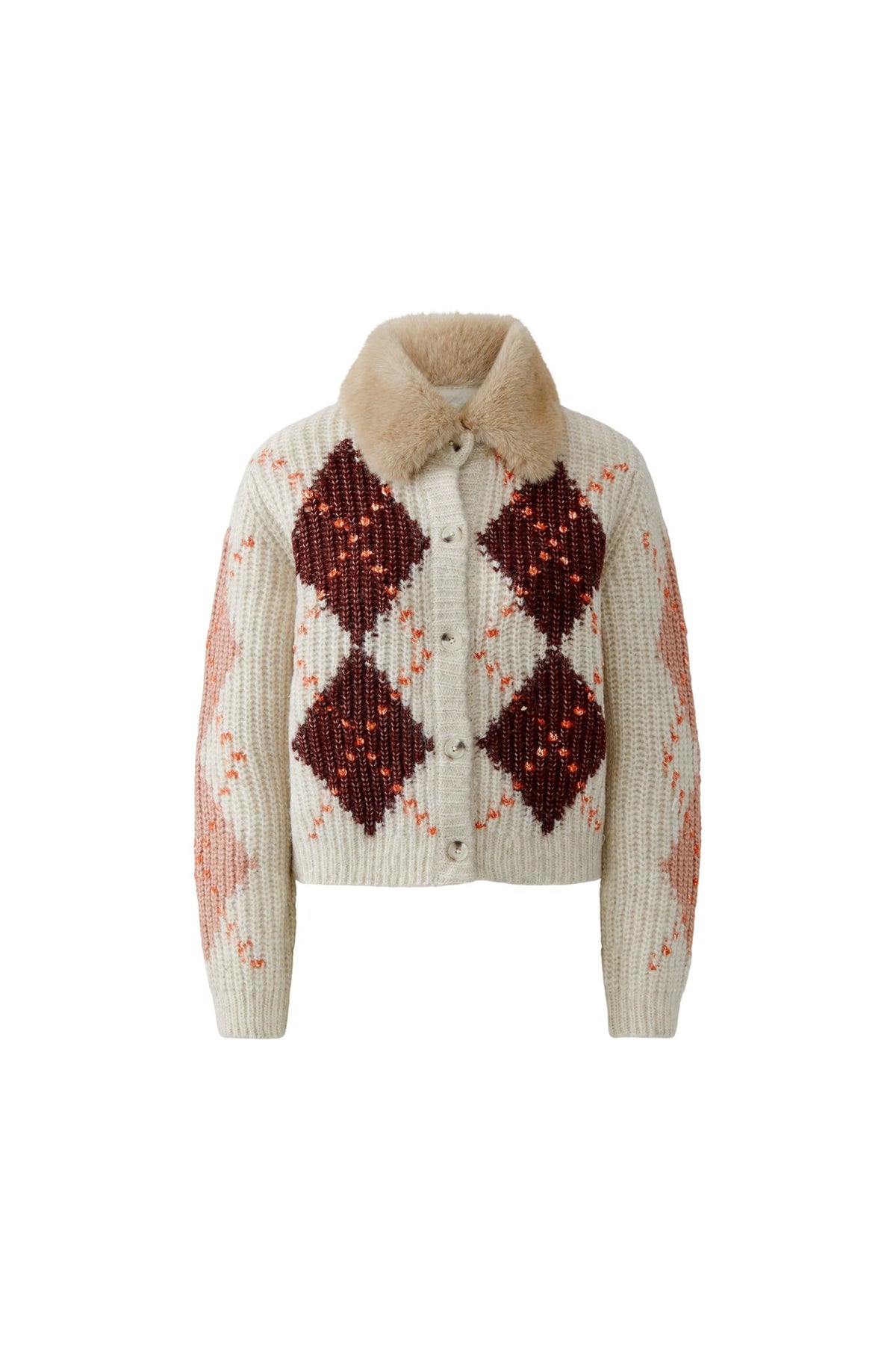 Strickjacke mit Argyle-Muster