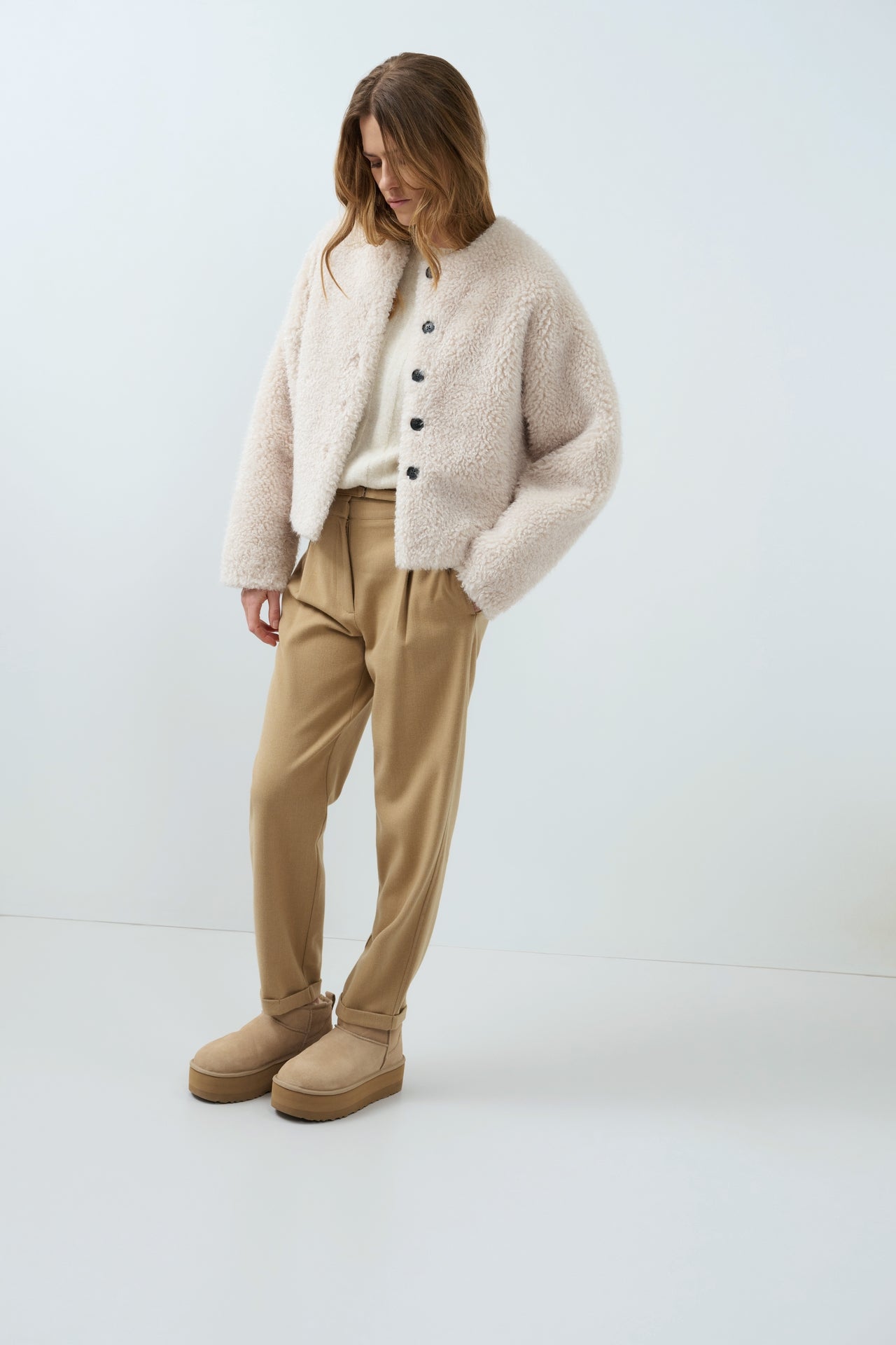 Oversize-Jacke aus Fellimitat