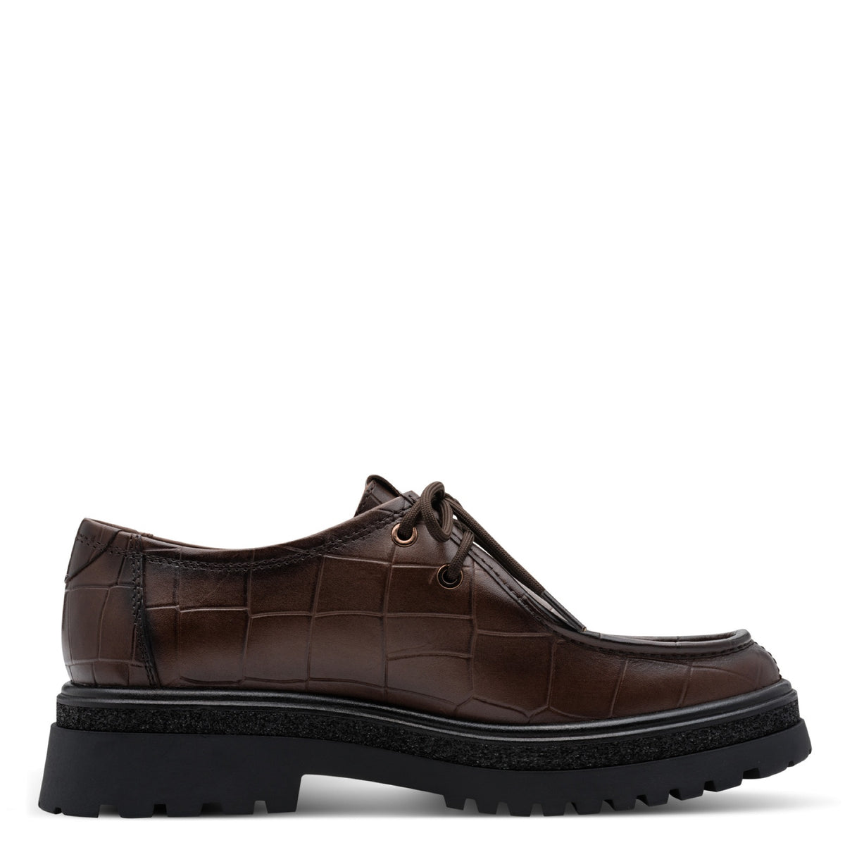 Lederschuh mit Prägung