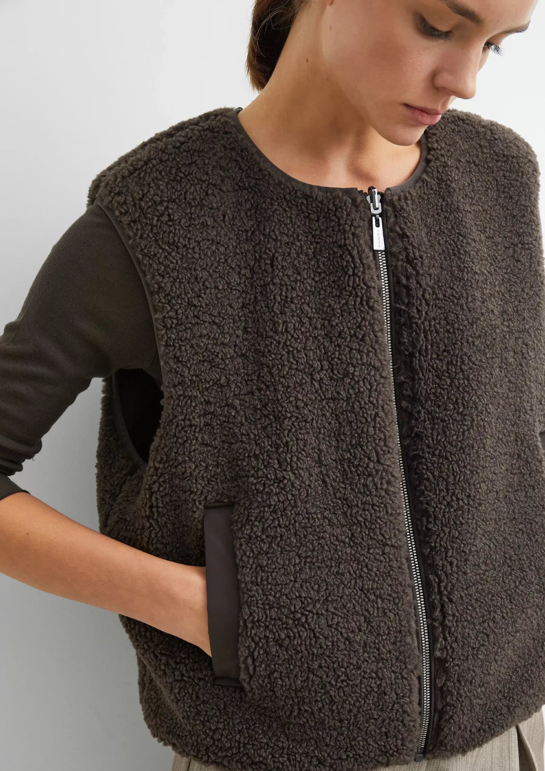 Wendeweste aus Nylon mit Teddy