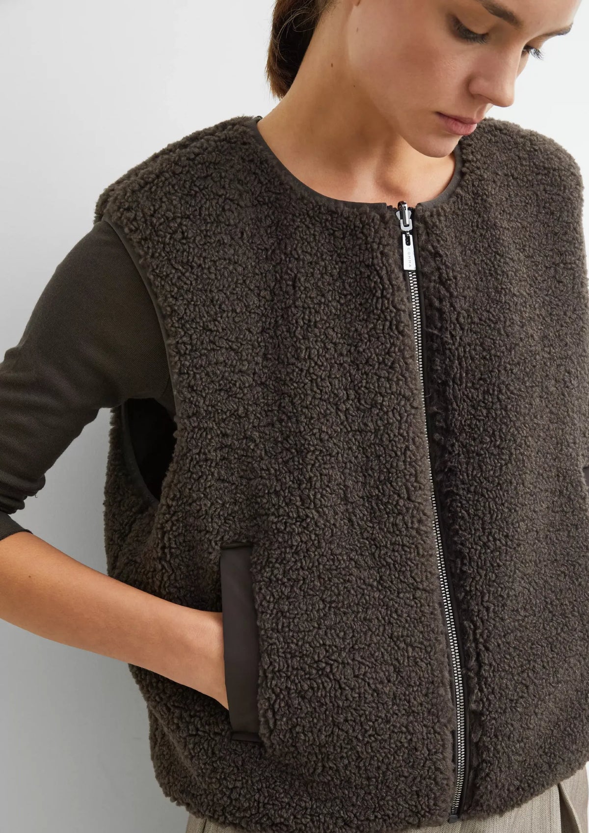 Wendeweste aus Nylon mit Teddy