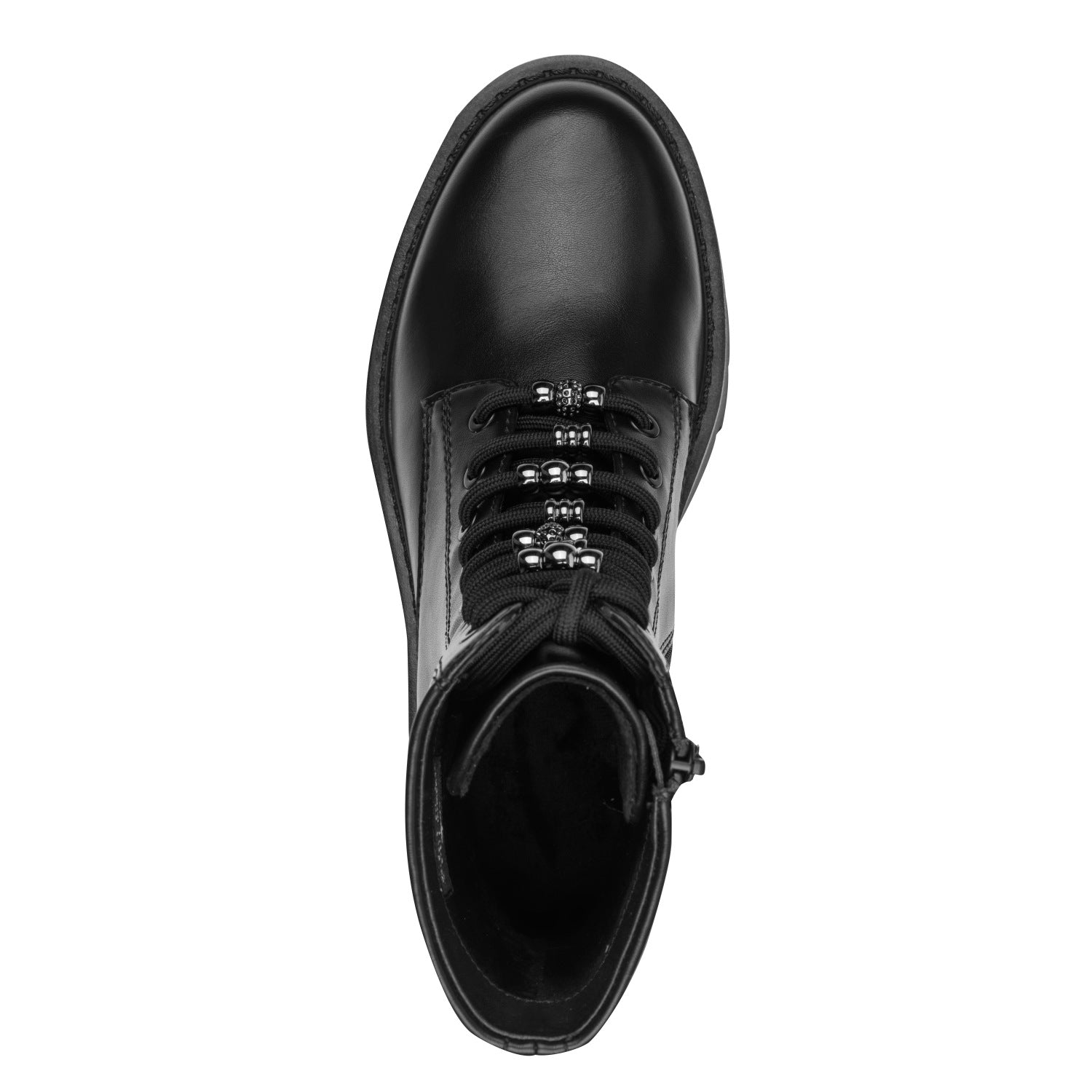 Leder Boots mit Perlendetails