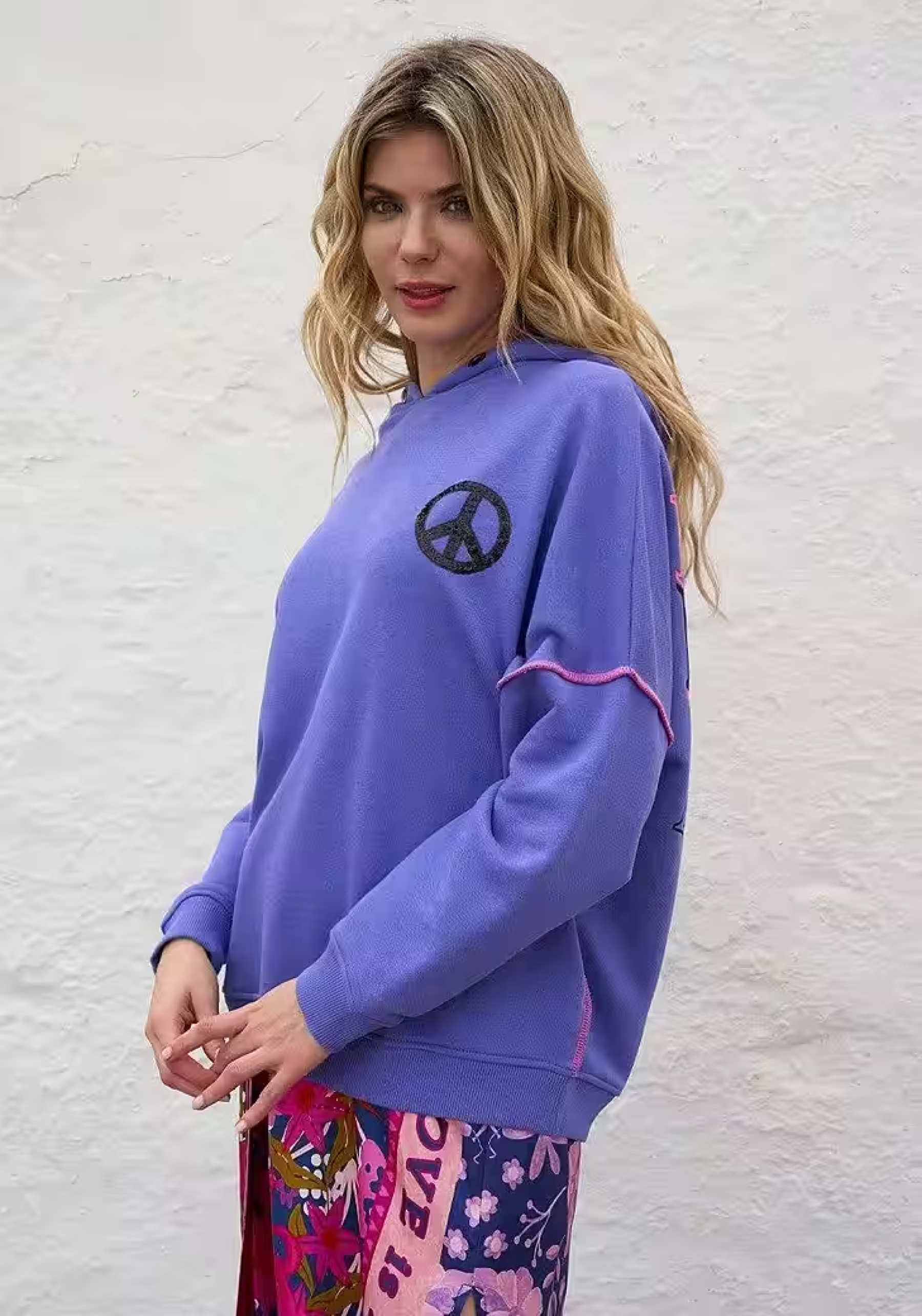 miss goodlife Hoodies Lilac/Neonpink