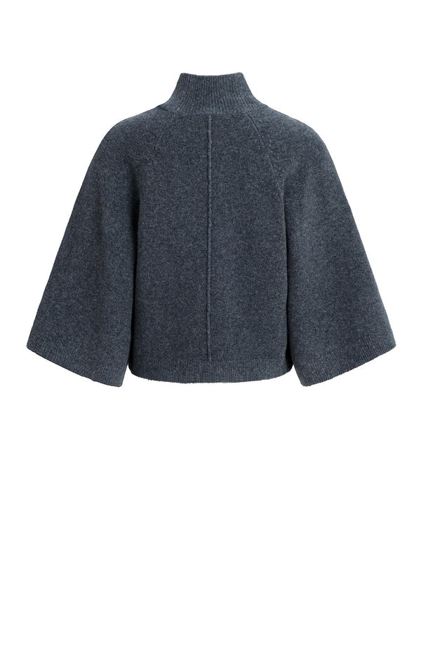 Pullover mit weiten Ärmeln und hohem Kragen