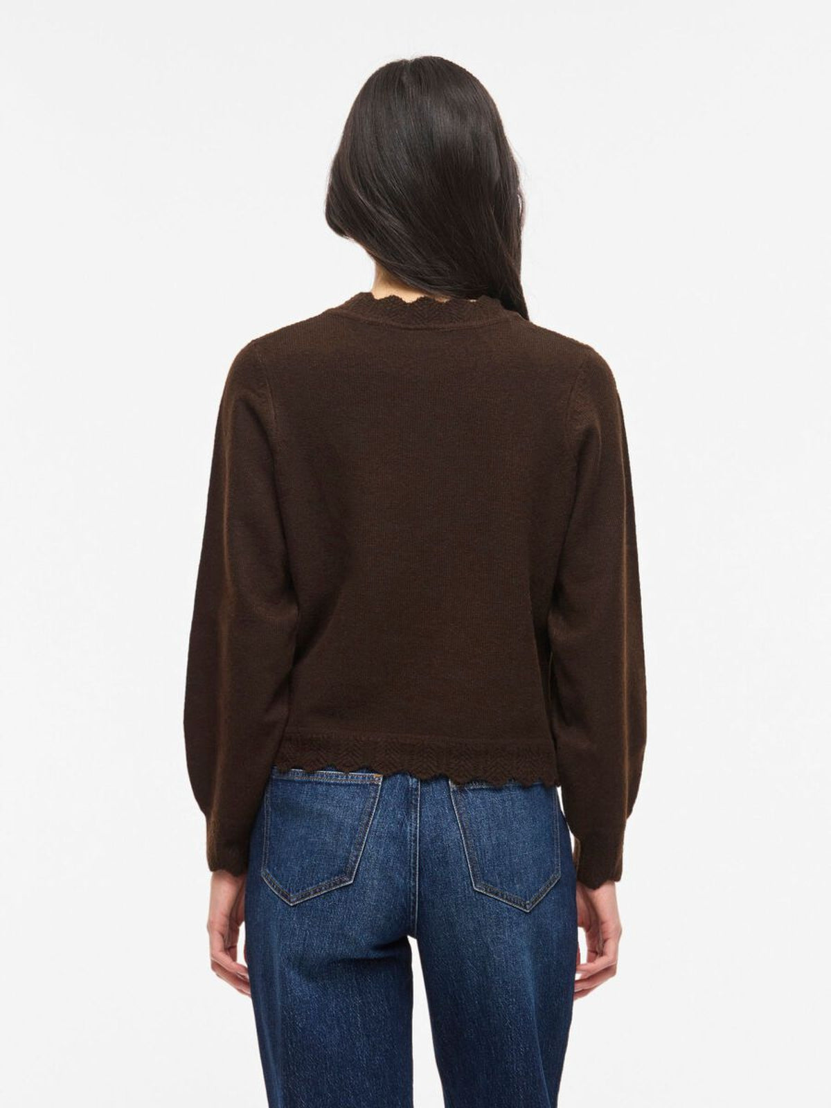 VILA Strickpullover Coffee Bean/Melange