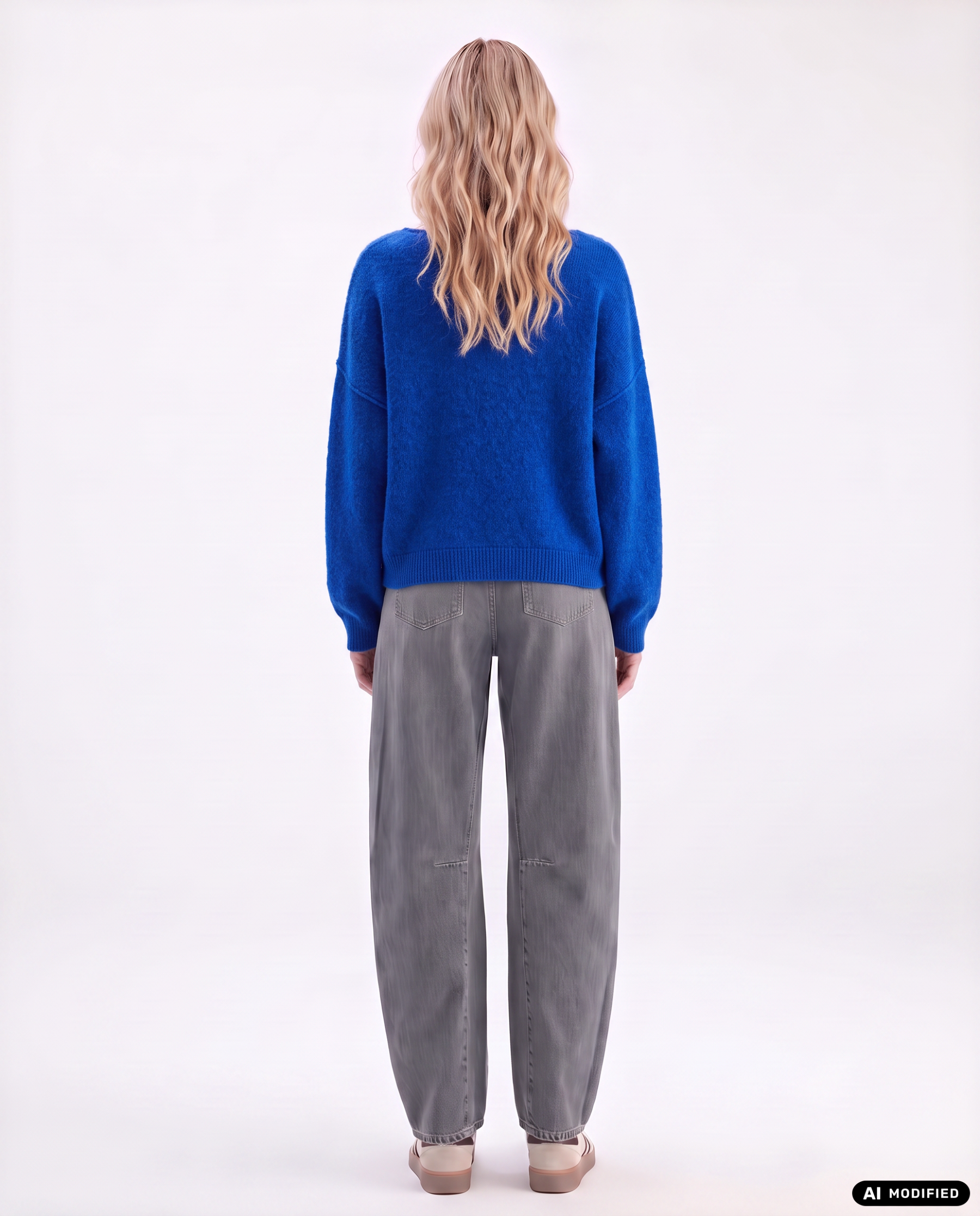 Strickpullover mit Rollkanten