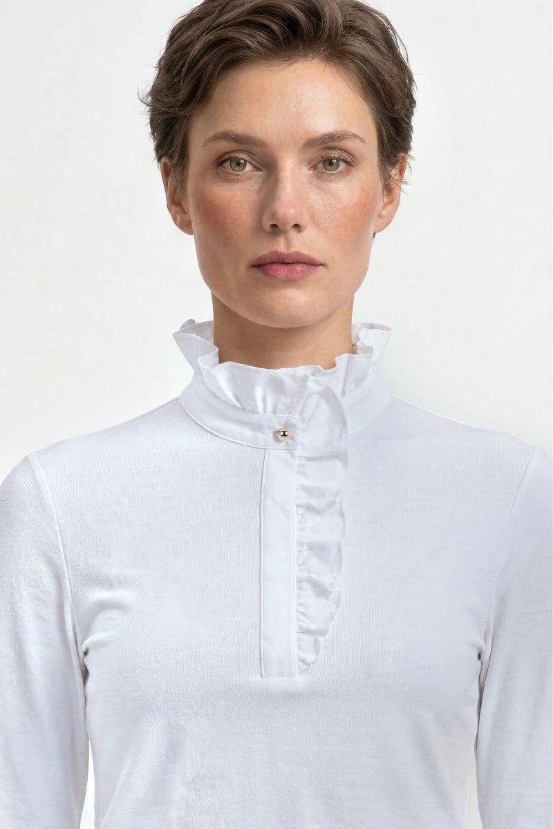 Longsleeve mit Rüschenkragen