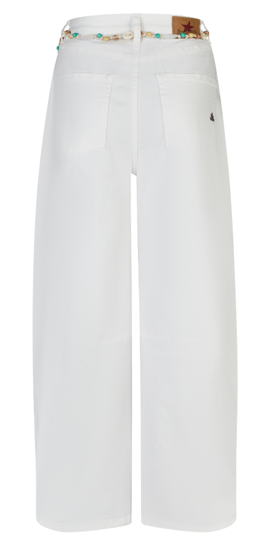 Jeanshose BARREL mit Perlengürtel