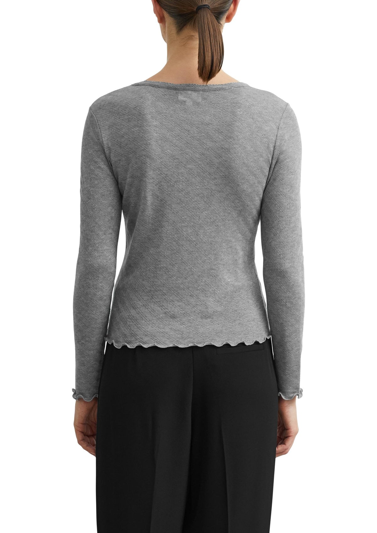 Longsleeve mit Rollkanten