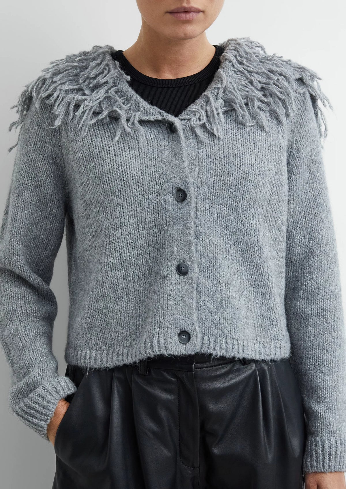 Comma Strickjacken Grey/Black
