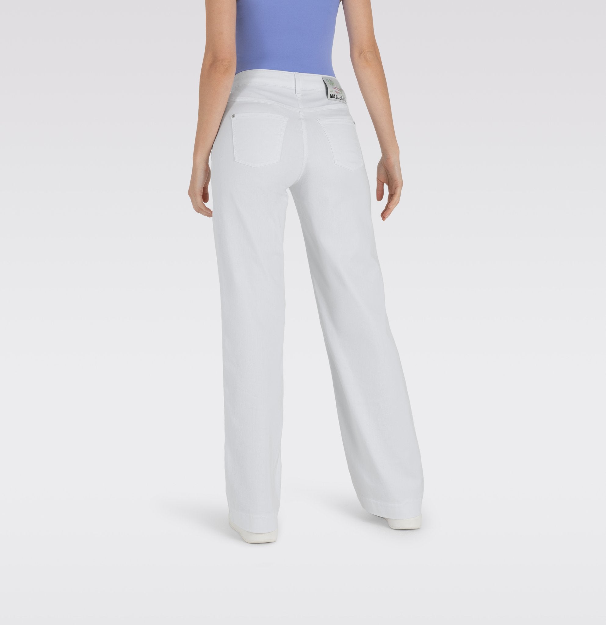 MAC Wide Leg White Denim