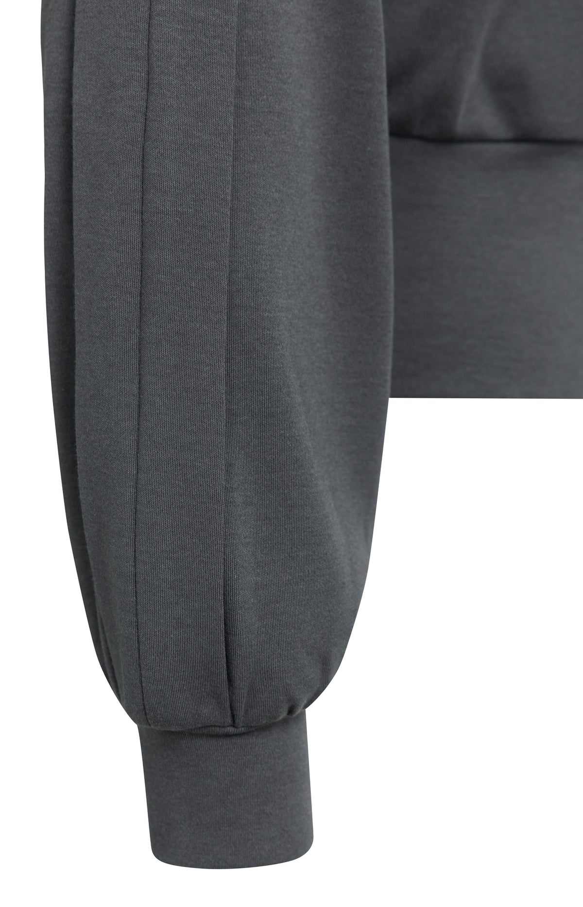 Sweatshirt mit engem Saum und Faltdetail