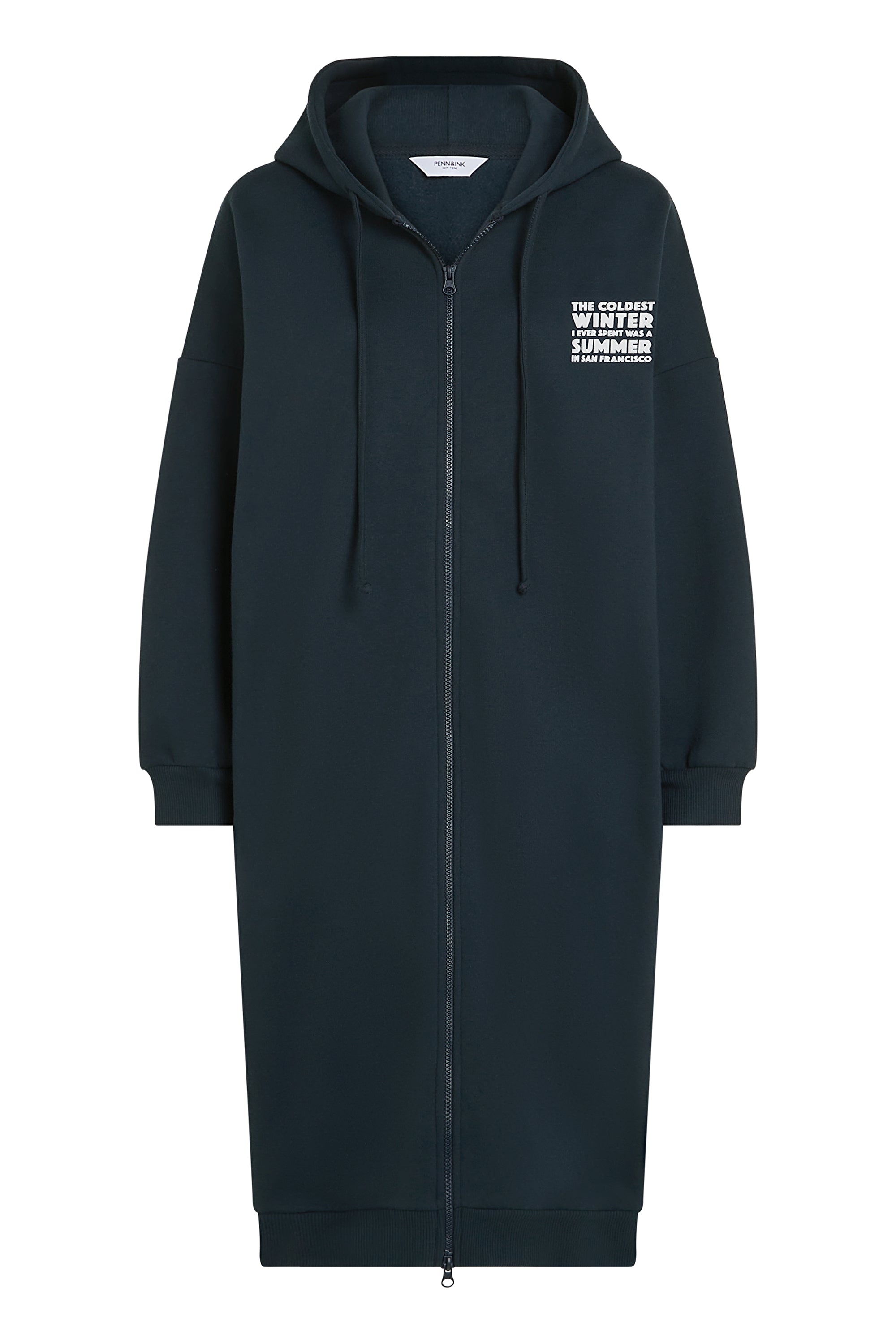 Penn & Ink Sweatjacken Navy/Ecru