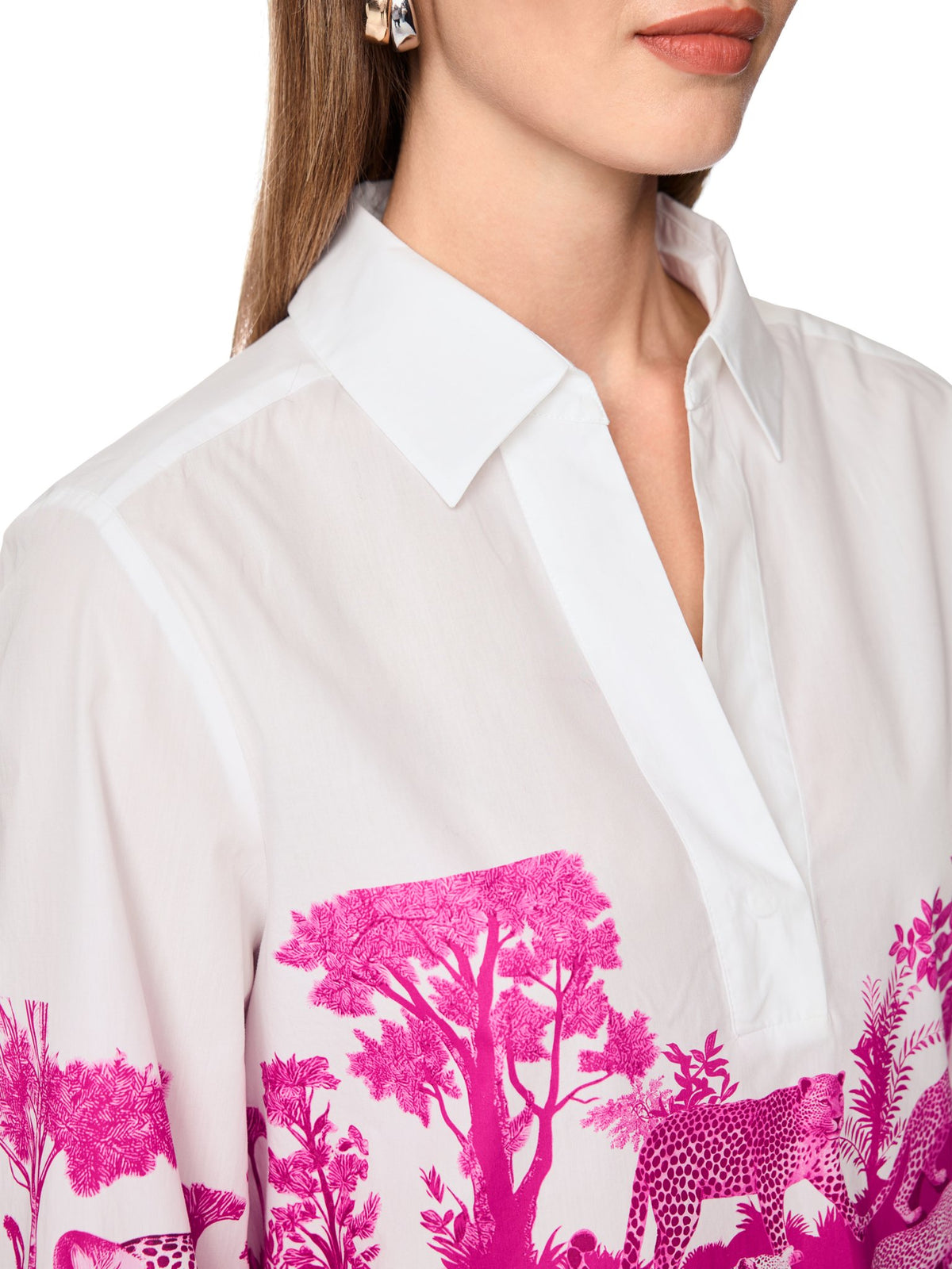 Bluse mit grafischem Leo-Print