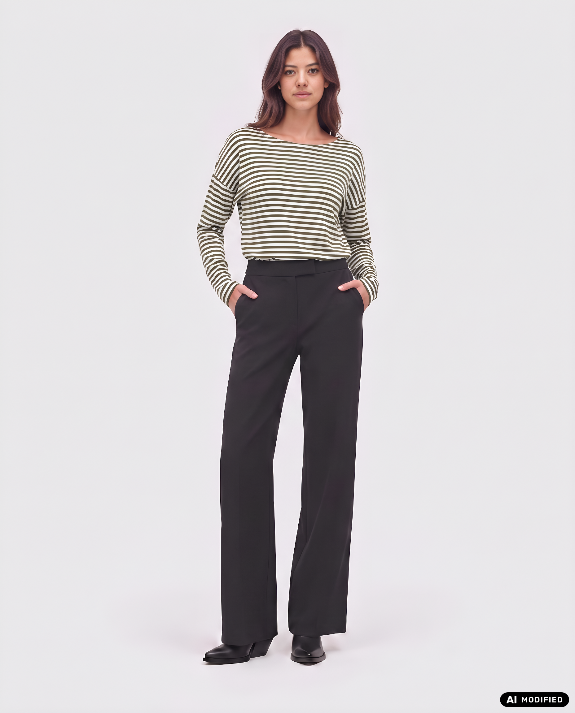Sweatshirt mit U-Boot-Ausschnitt