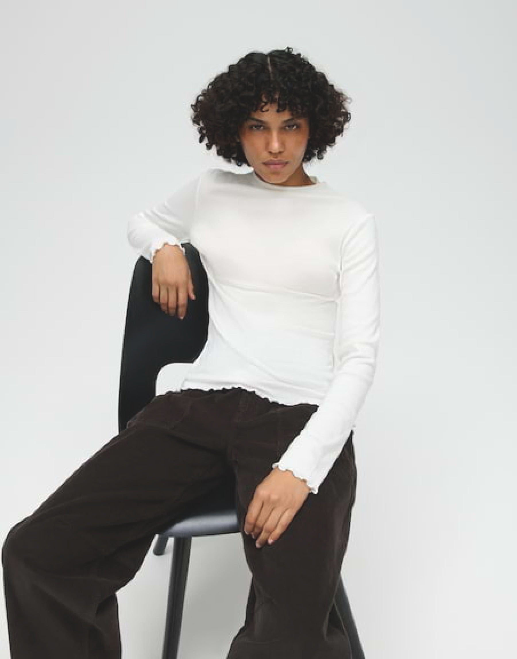 SONINCHEN Slim Rippshirt aus weichem Jersey