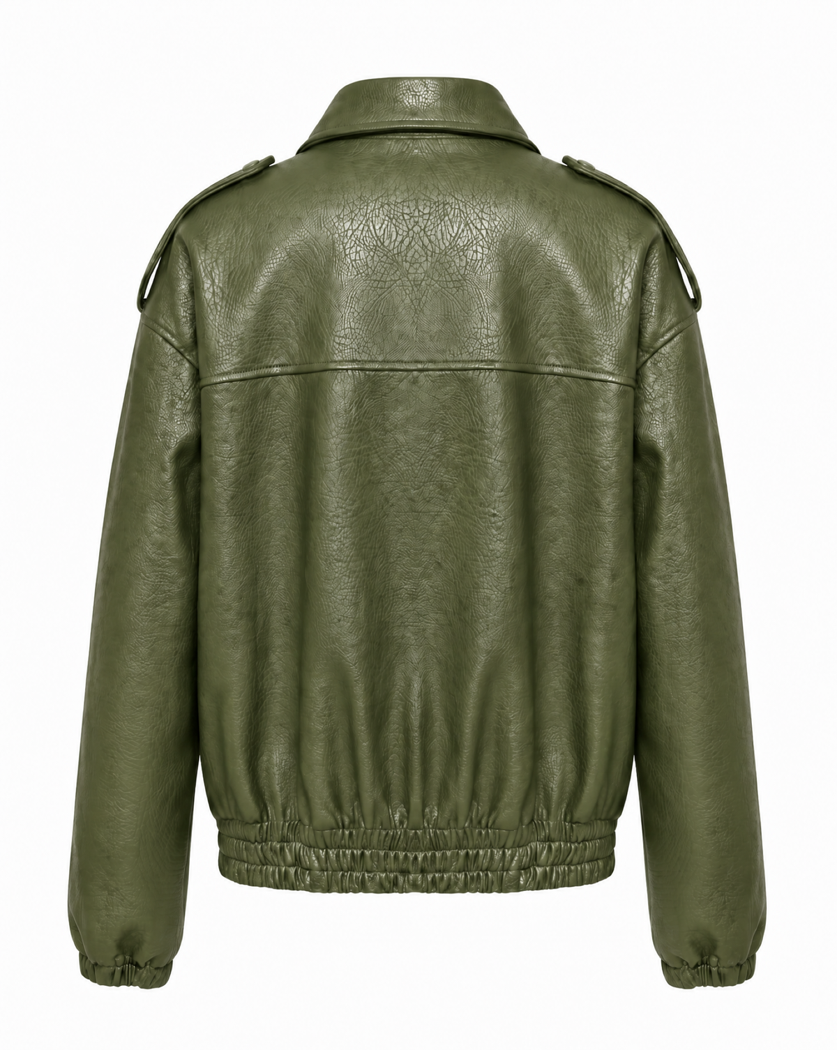 Kunstlederjacke mit Reverskragen