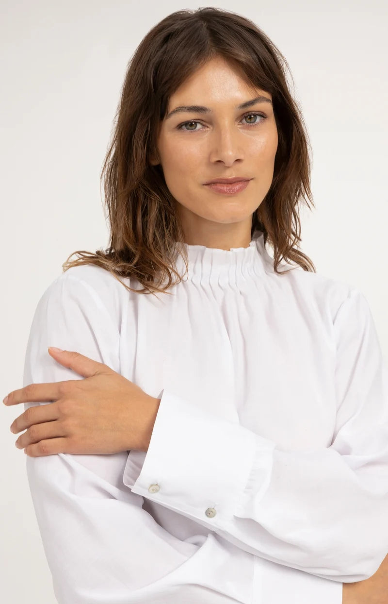 Bluse mit Plisseefalten