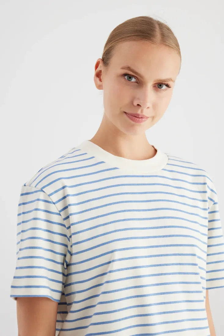 Cup of Joe T-Shirts Striped Blue