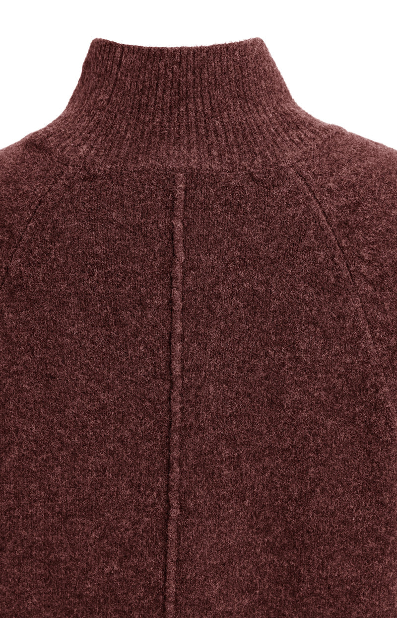 Yaya Strickpullover Bitter Chocolate Red Melange