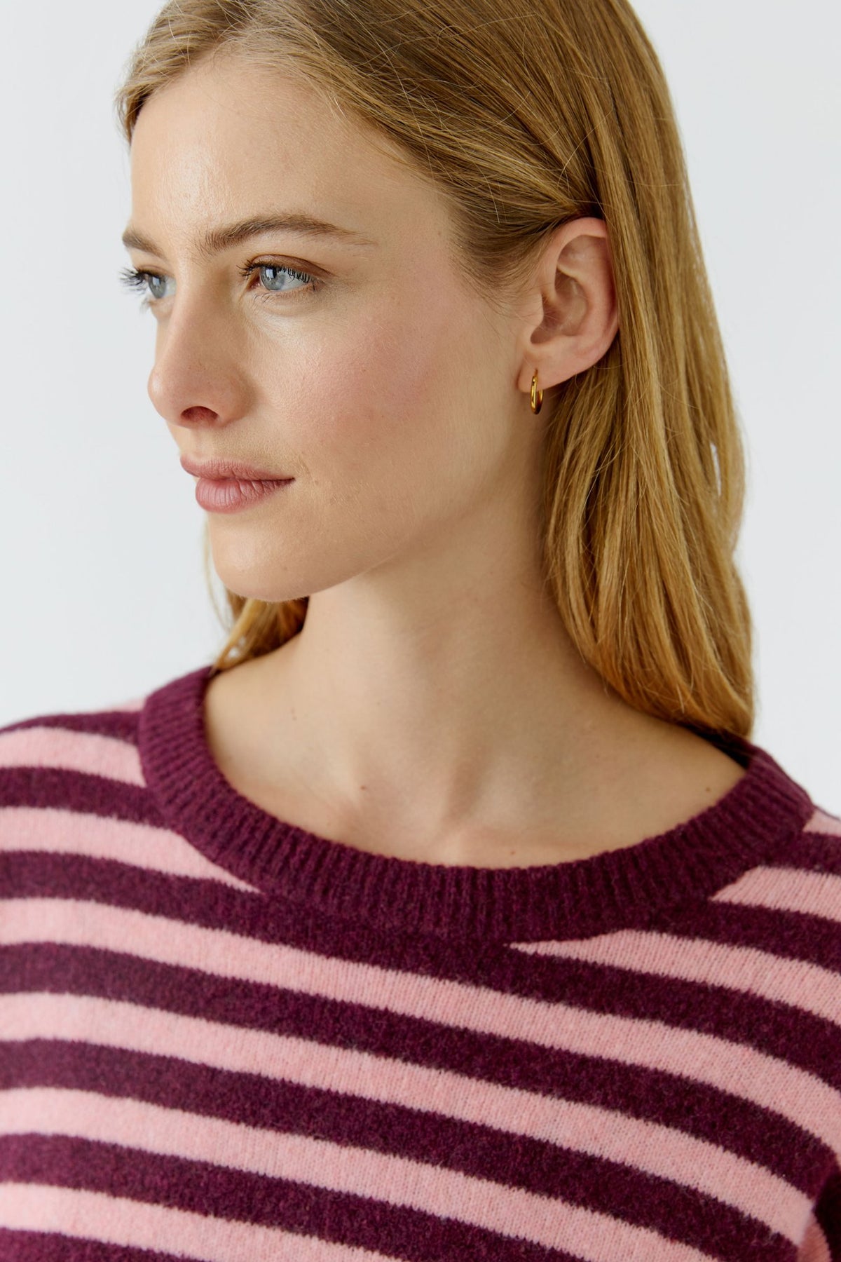 Strickpullover mit Streifen