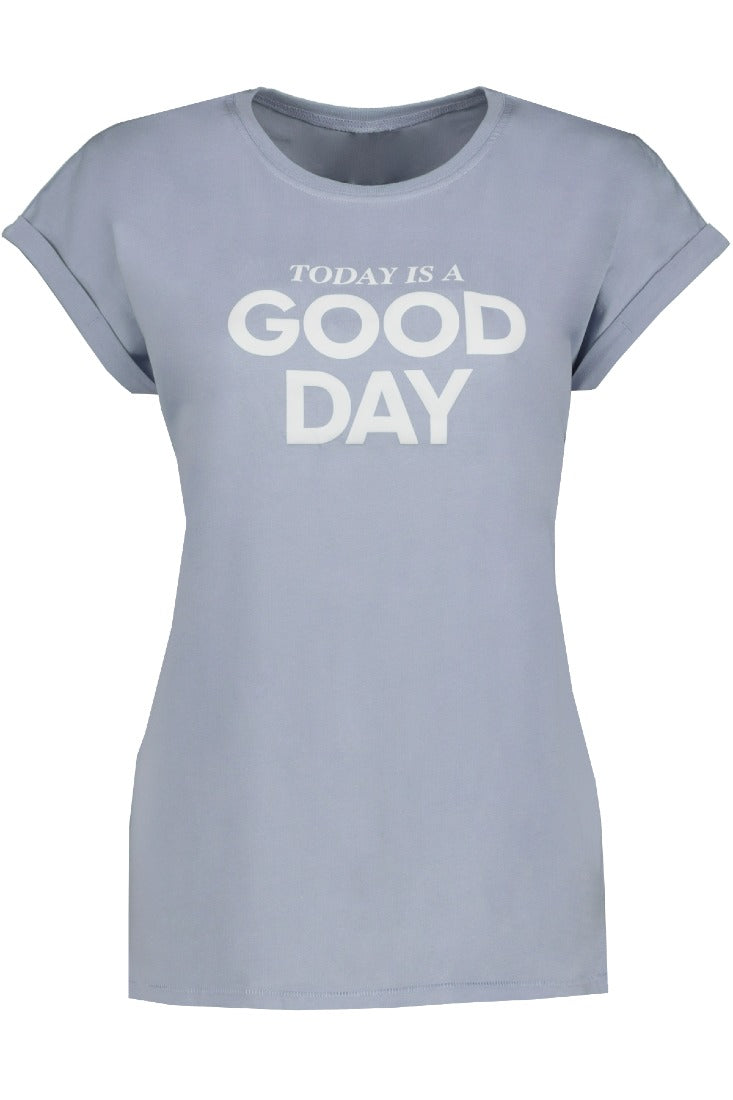 be famous T-Shirts Serene Blue - Puffy White