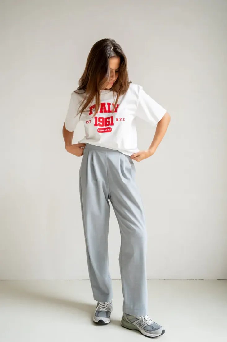 Penn & Ink Hosen Grey Mel.