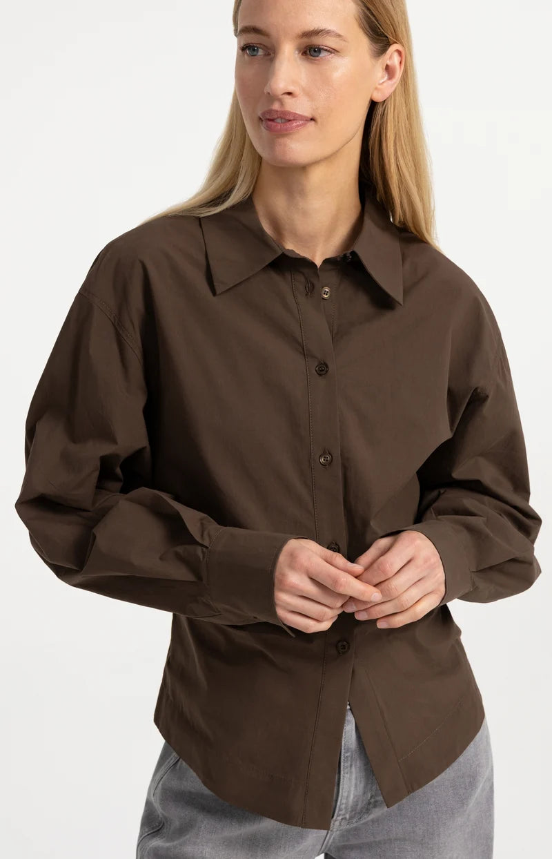 Bluse mit Zierfalte