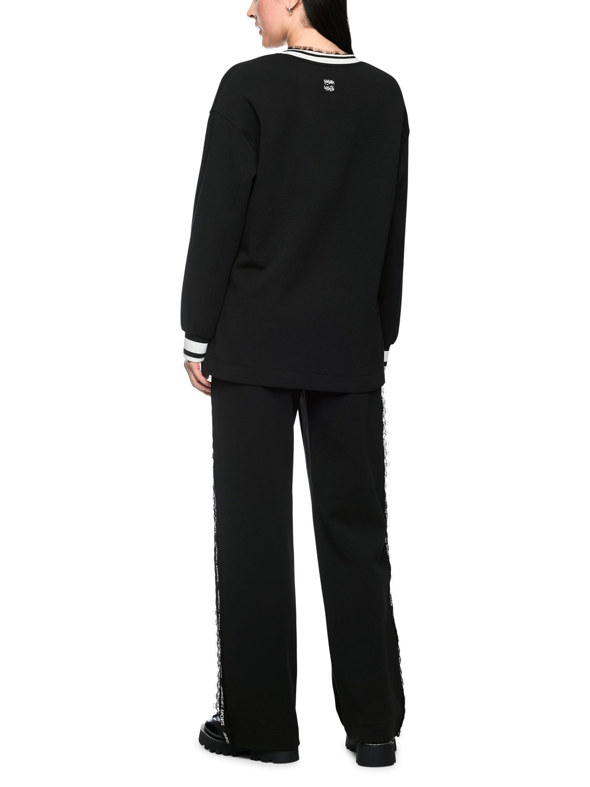 Sweatshirt mit Spitzendetails