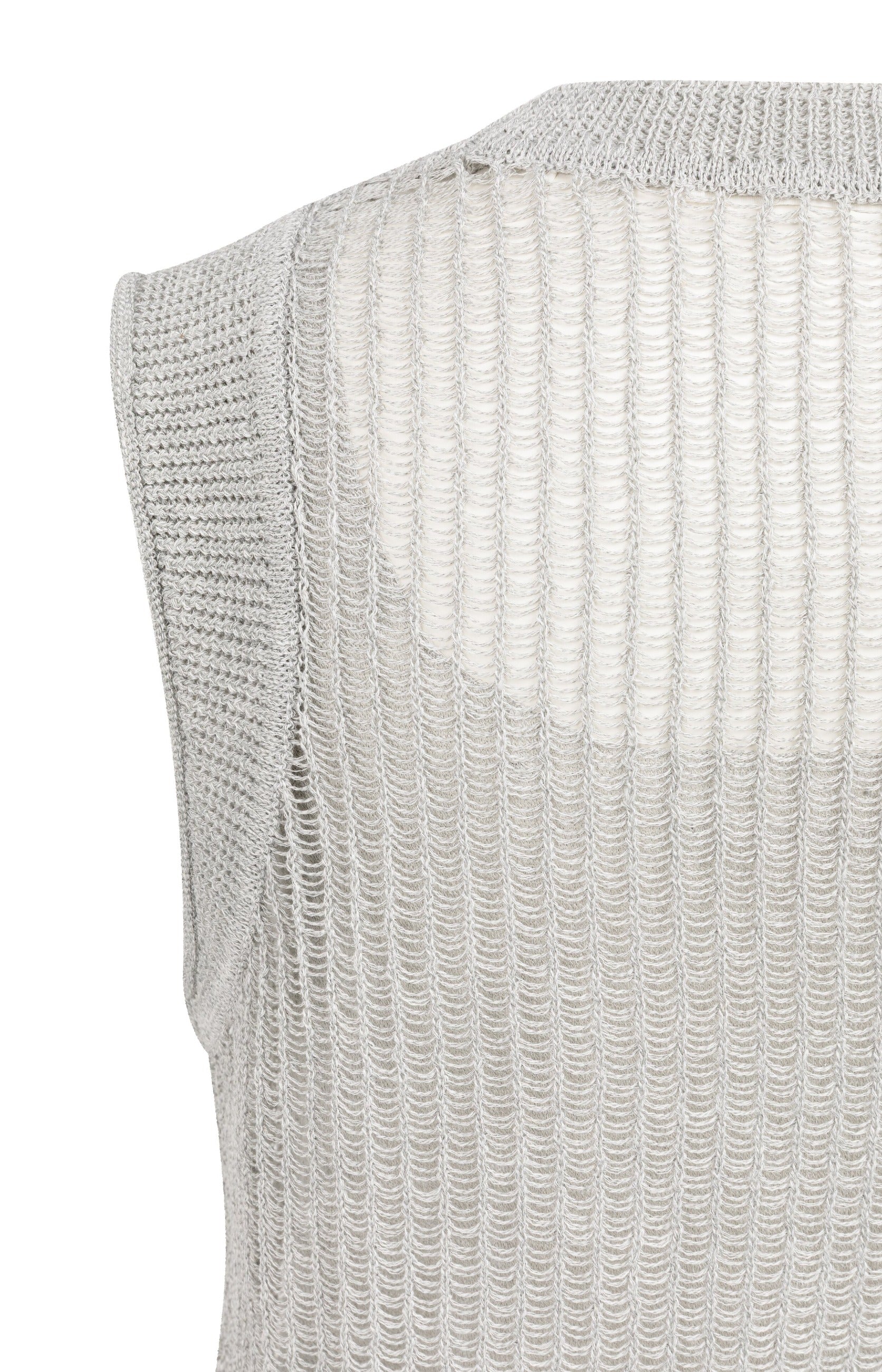 Ärmelloser Strickpullover im Lagenlook