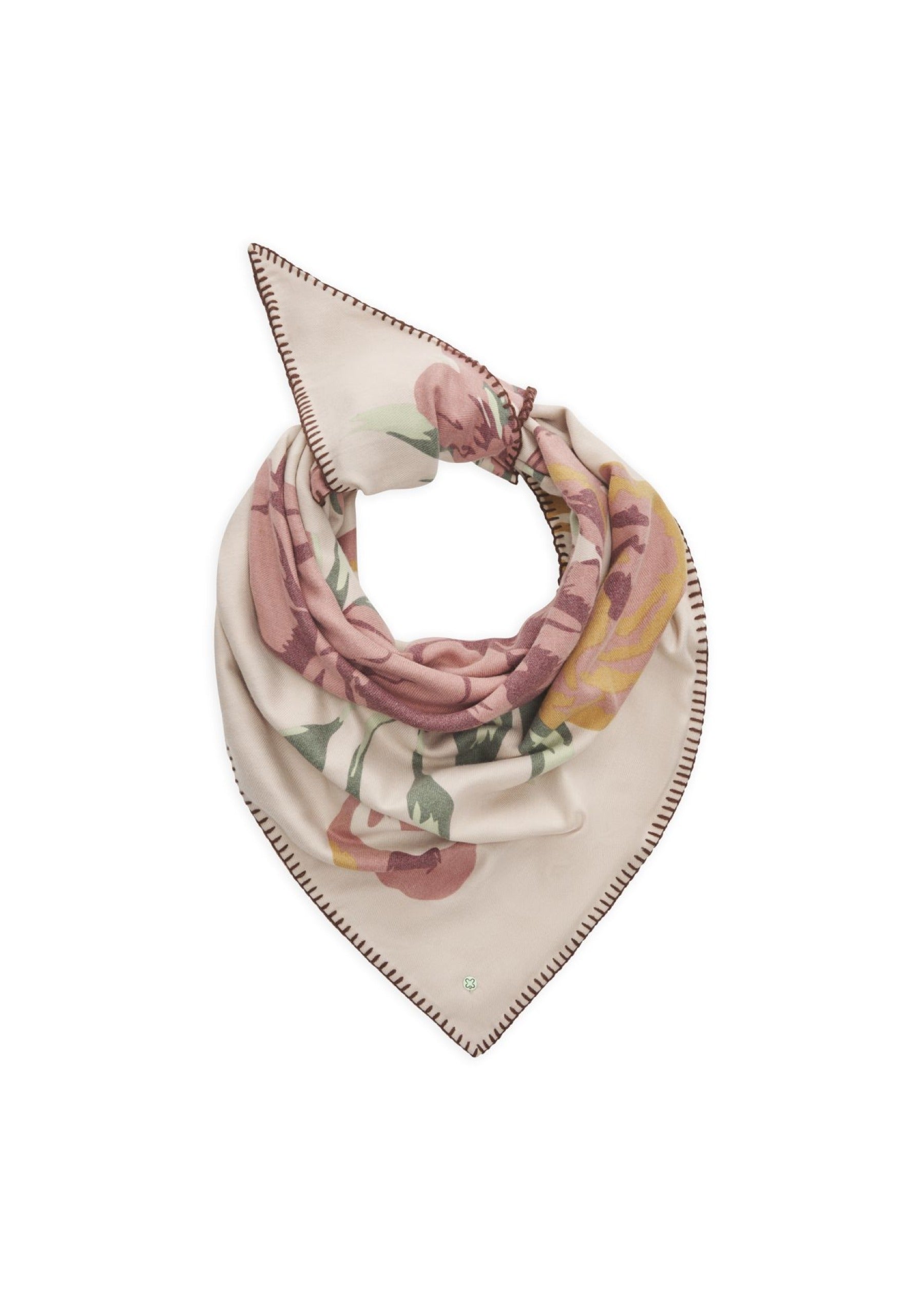 Dreieckstuch mit Blumen-Muster